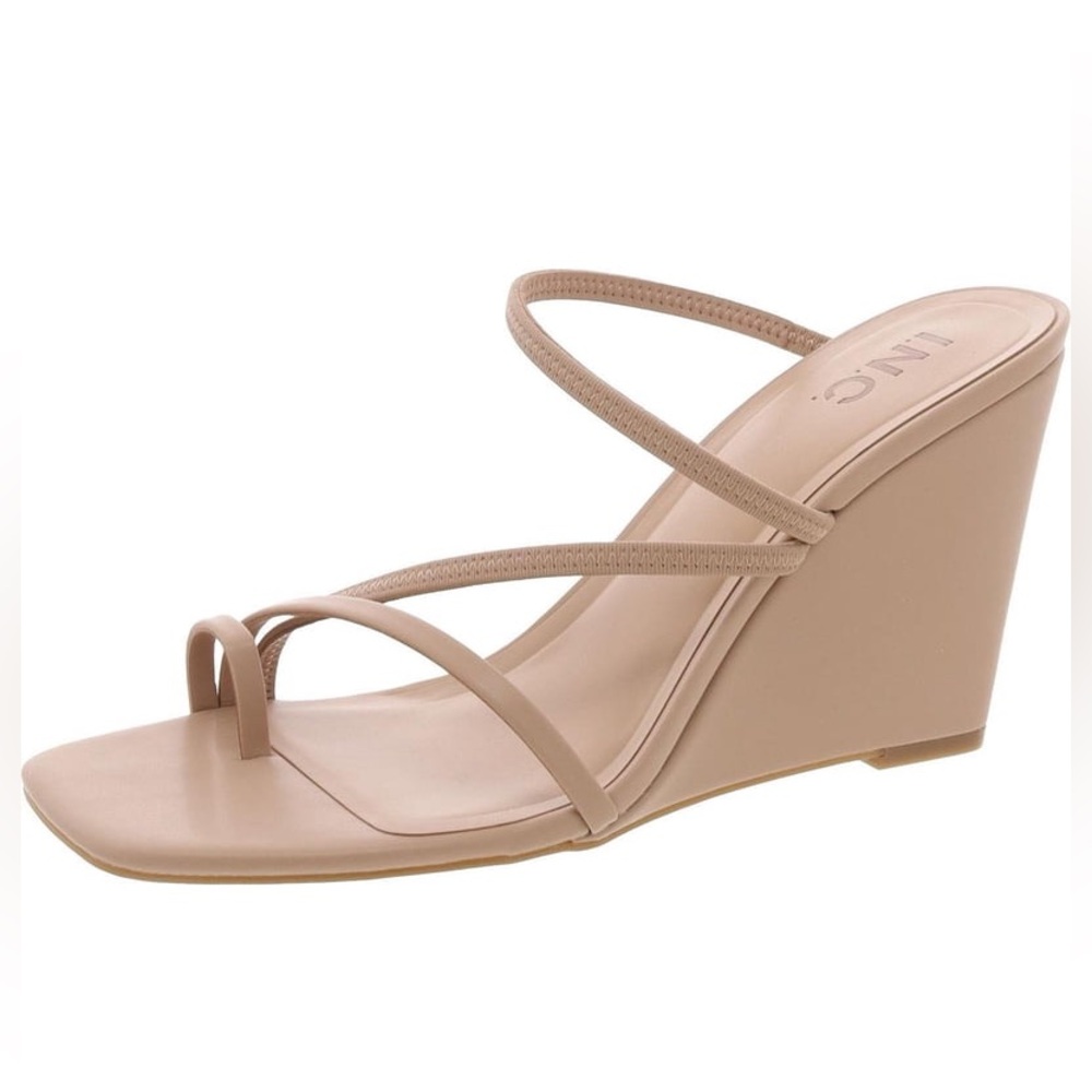 INC International Concepts 🌺Women's Beige Wedge Sandals BRAND NEW IN BOX SIZE 🌺